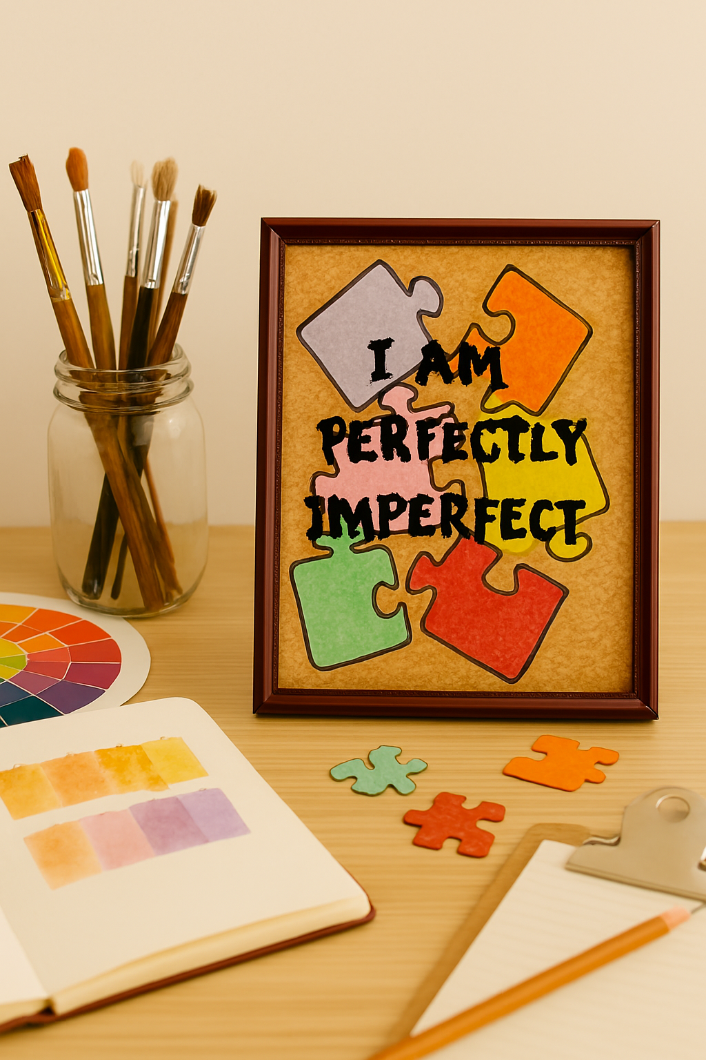 Perfectly Imperfect – Puzzle Piece Inspirational Art