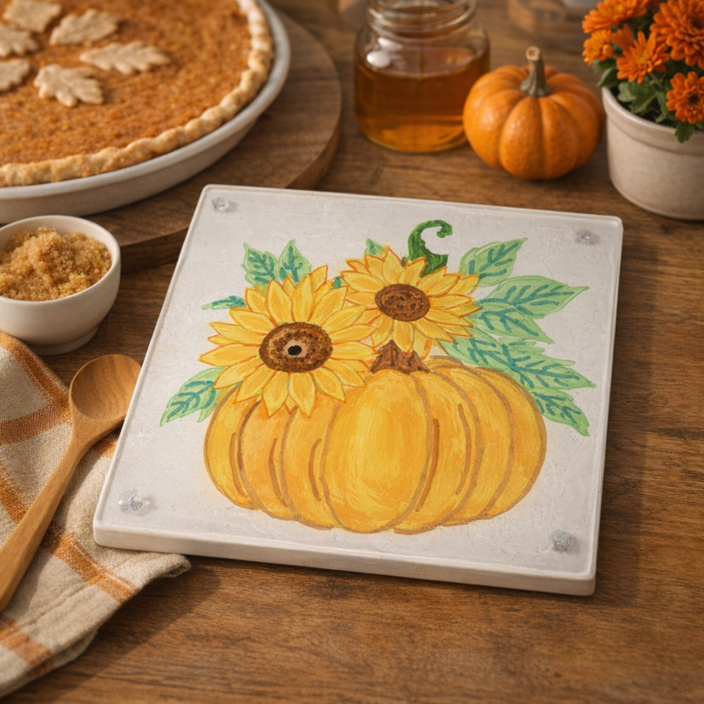 Sunflower & Pumpkin Trivet