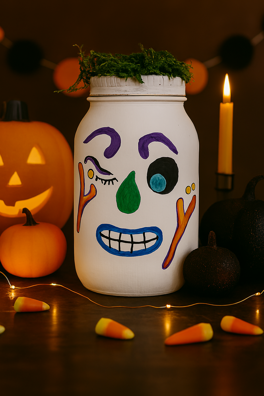 Davey Jones’ Skull — Sugar Skull Mason Jar (Quart Size)