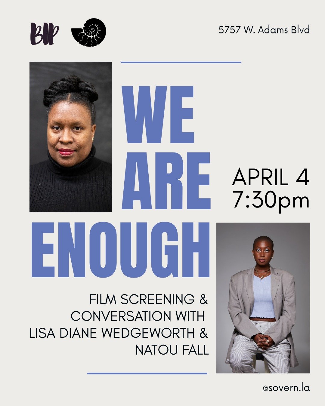 Join us on Saturday, April 4th, for an evening of film and conversation with exhibiting artists Lisa Diane Wedgeworth and Natou Fall. Featuring Wedgeworth's The Calling and Untitled (Home Depot) alongside Fall's Ci Kanam, these works explore ancestra