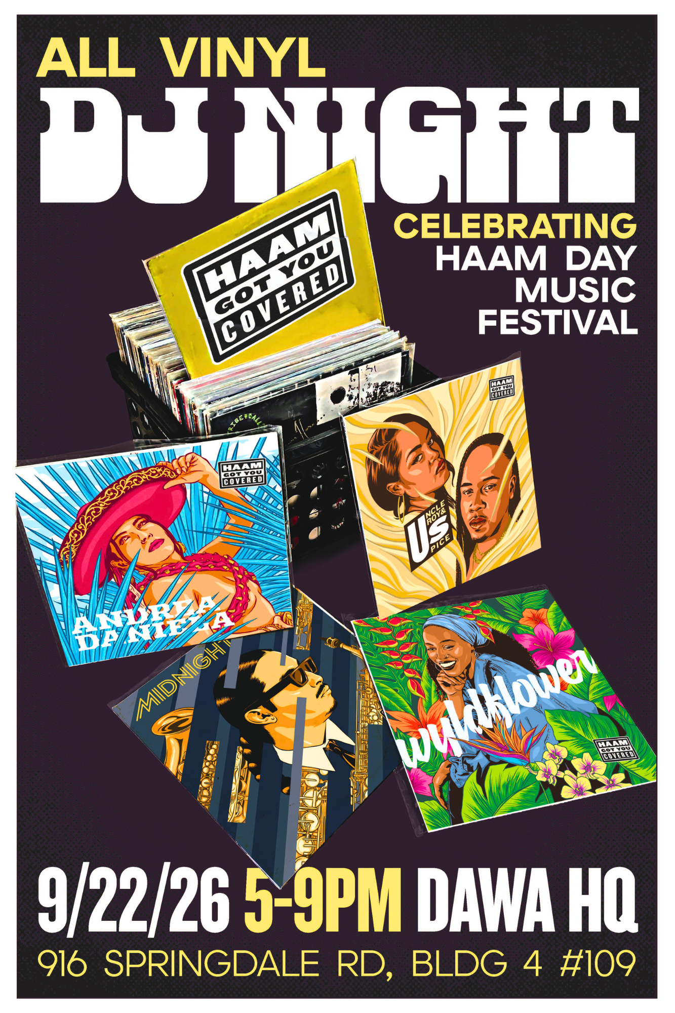 HAAM DAY Fest All-Vinyl Happy Hour at DAWA HQ