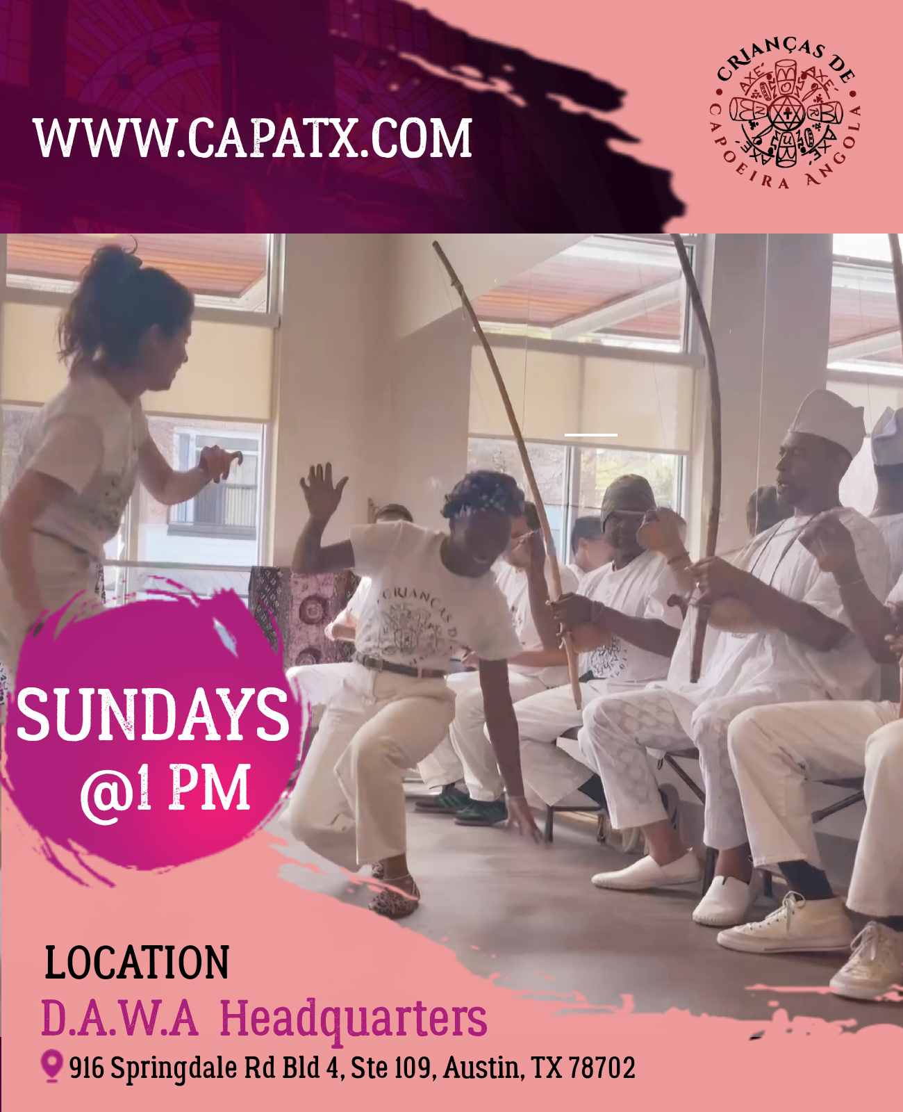 Crianças de Capoeira Angola Academy: Sunday Classes at DAWA