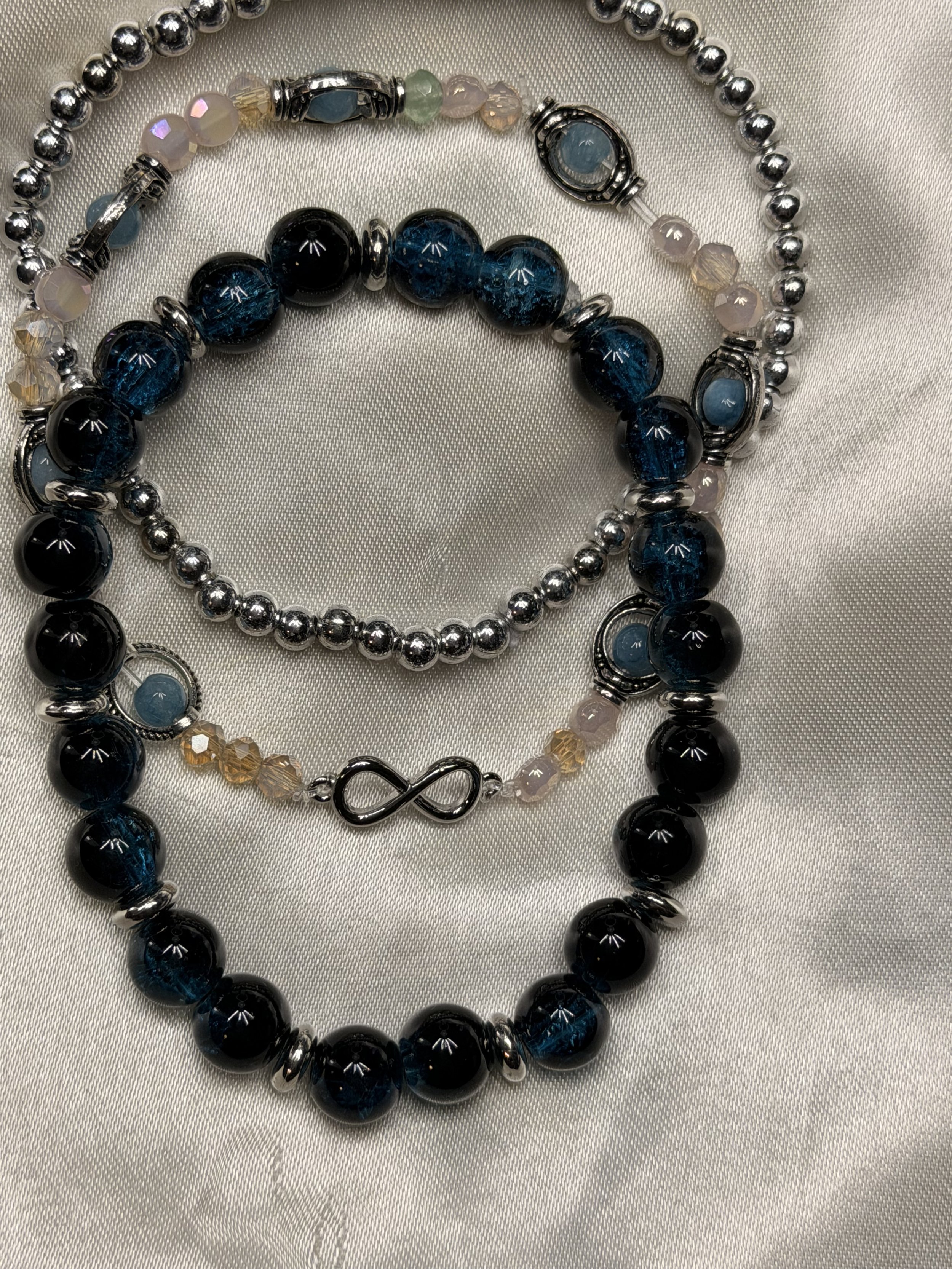 Blue tigers eye Protection and Prosperity stack