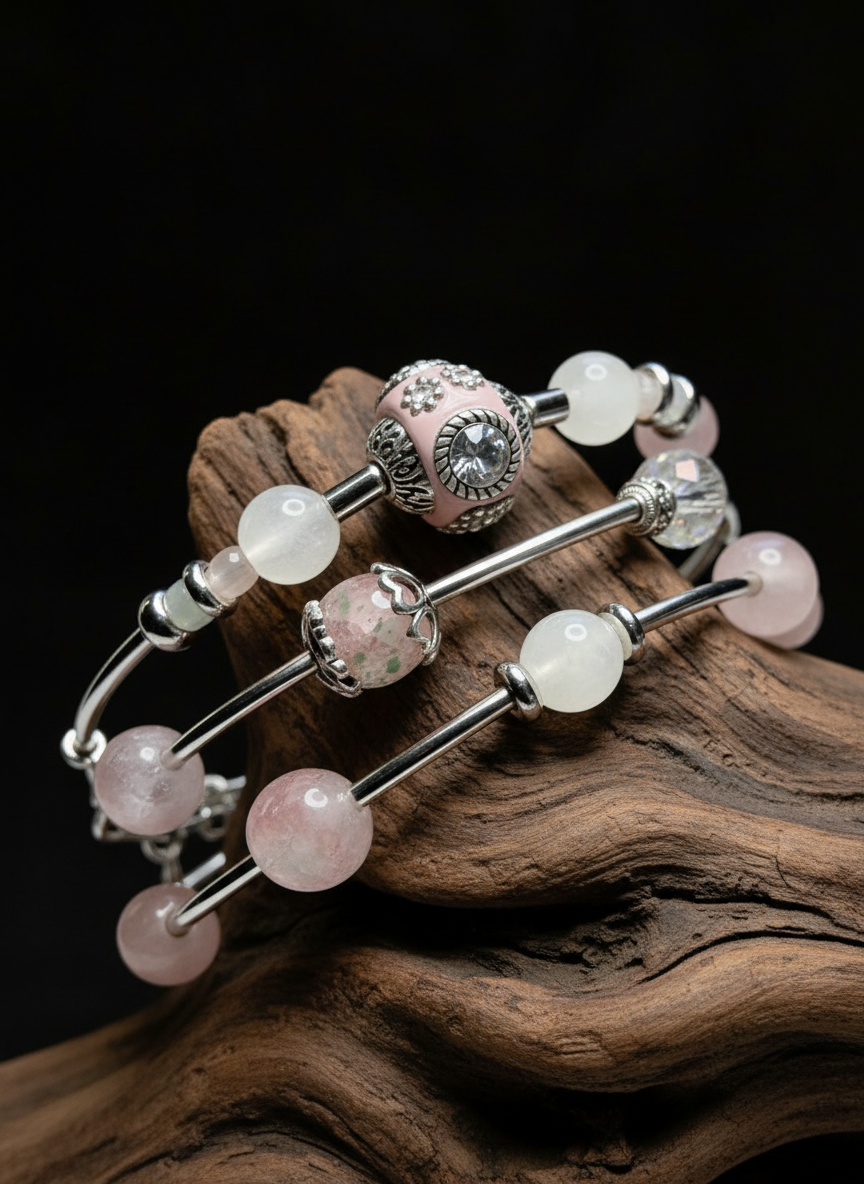 Boho style Unique Bracelet, Pink (Spring)