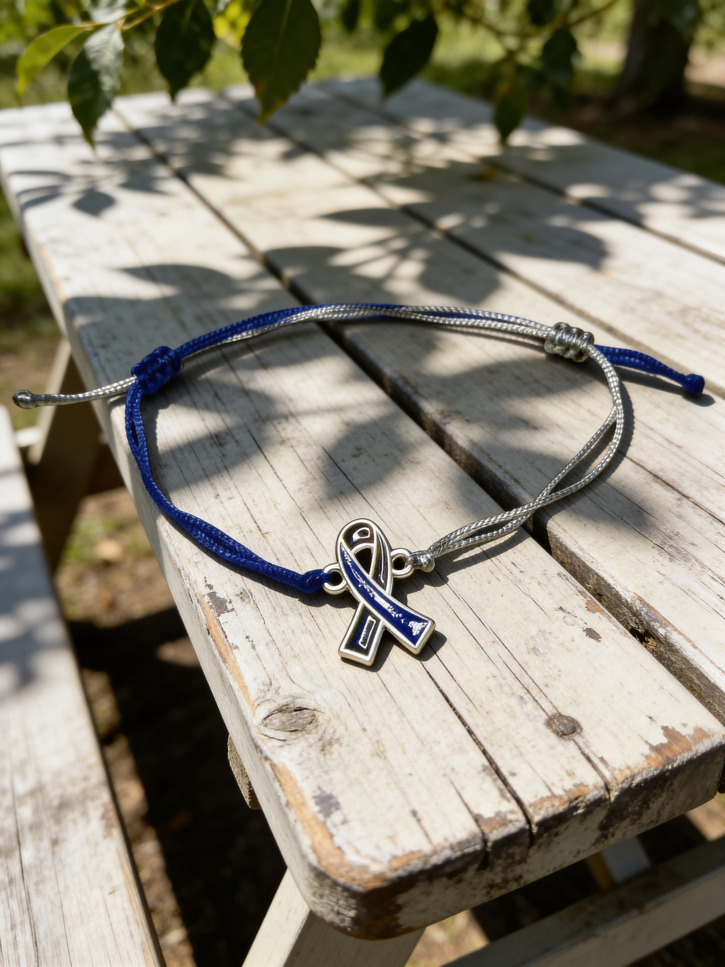 Diabetes Awareness Sting Bracelet with Ribbon