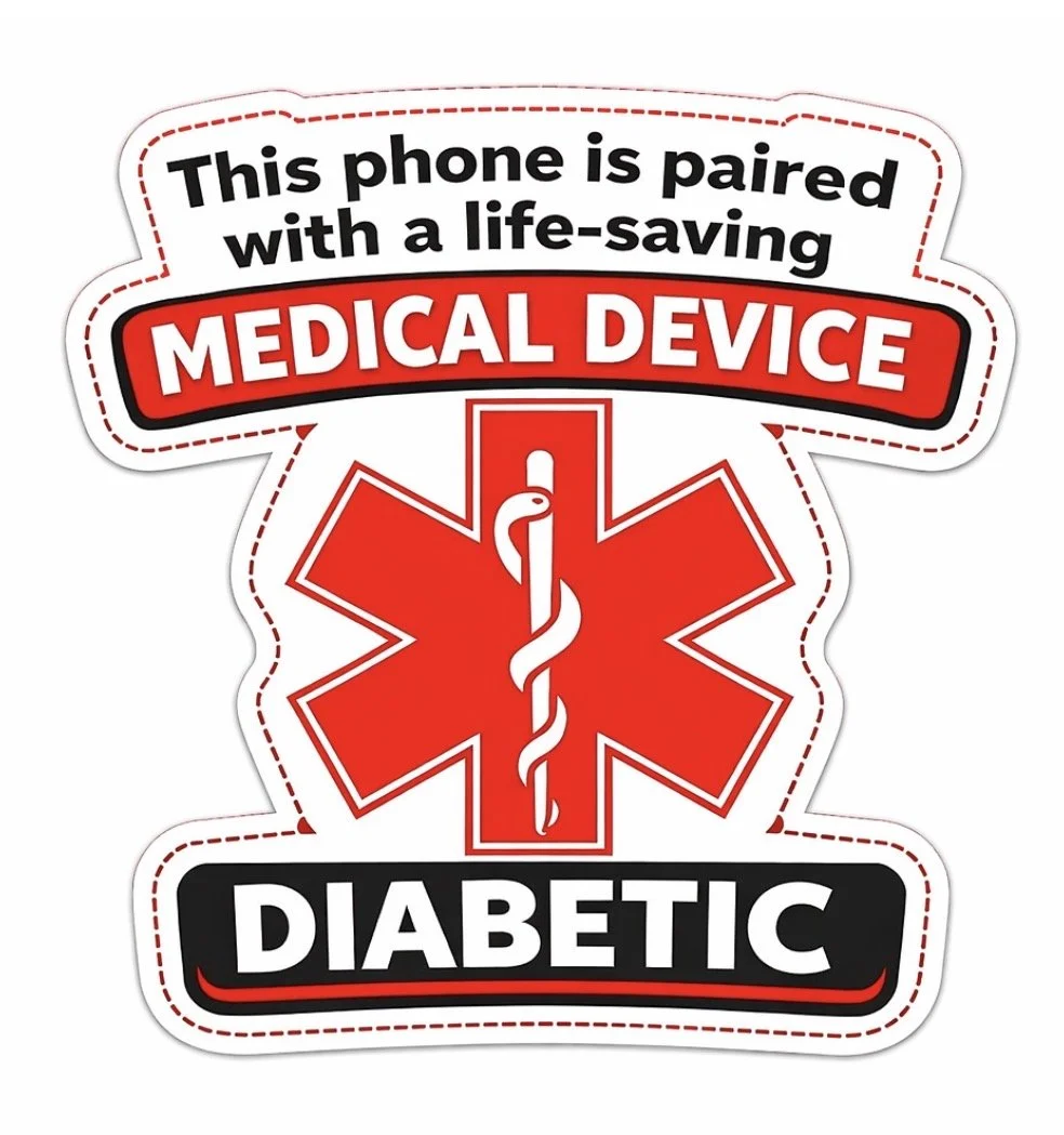 Diabetic Phone is Medical Device Stickers
