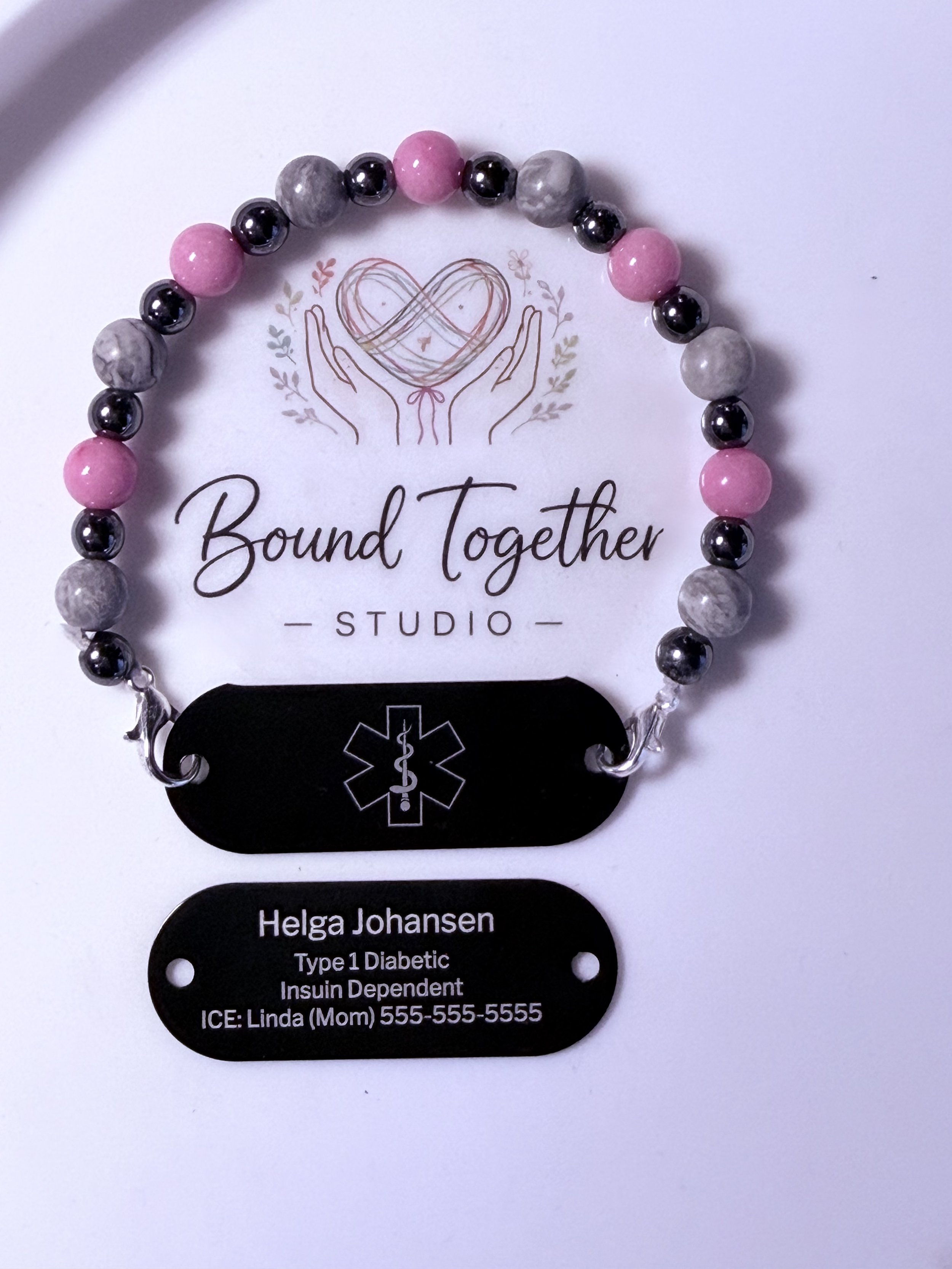 Personalized Identification bracelet with changeable bracelet