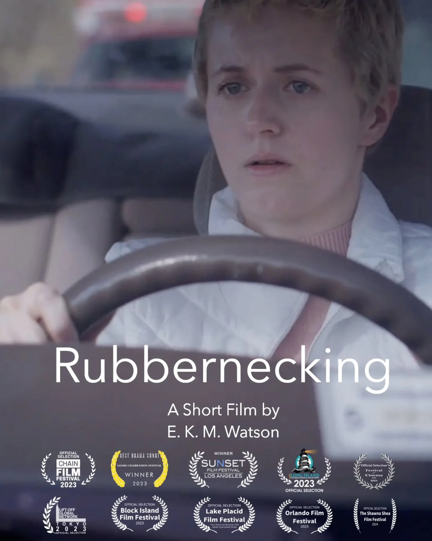 Hey everyone! Here's where #rubberneckingshort will be playing next:

Shawna Shea Memorial Film Festival - July 25th at 10pm. 39 Hamilton Street, Southbridge, MA 01550. https://filmfreeway.com/TheShawnaSheaFilmFestival/tickets

Festival of Cinema NYC