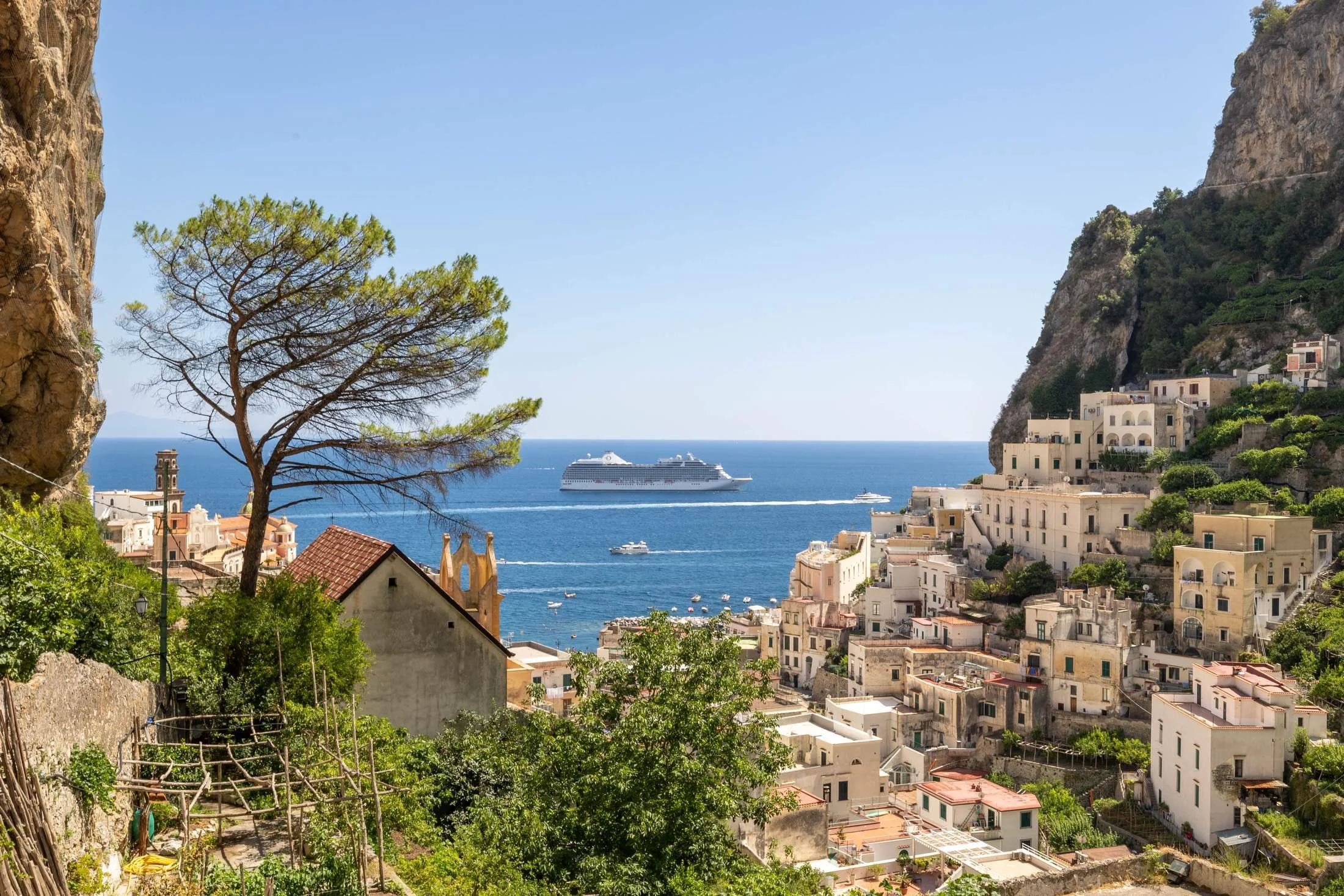 Oceania Riviera seen from the village of Atrani on the Amalfi Coast