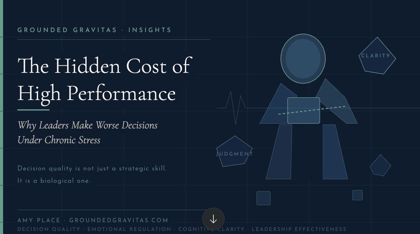 The Hidden Cost of High Performance:Why Leaders Make Worse Decisions Under Chronic Stress