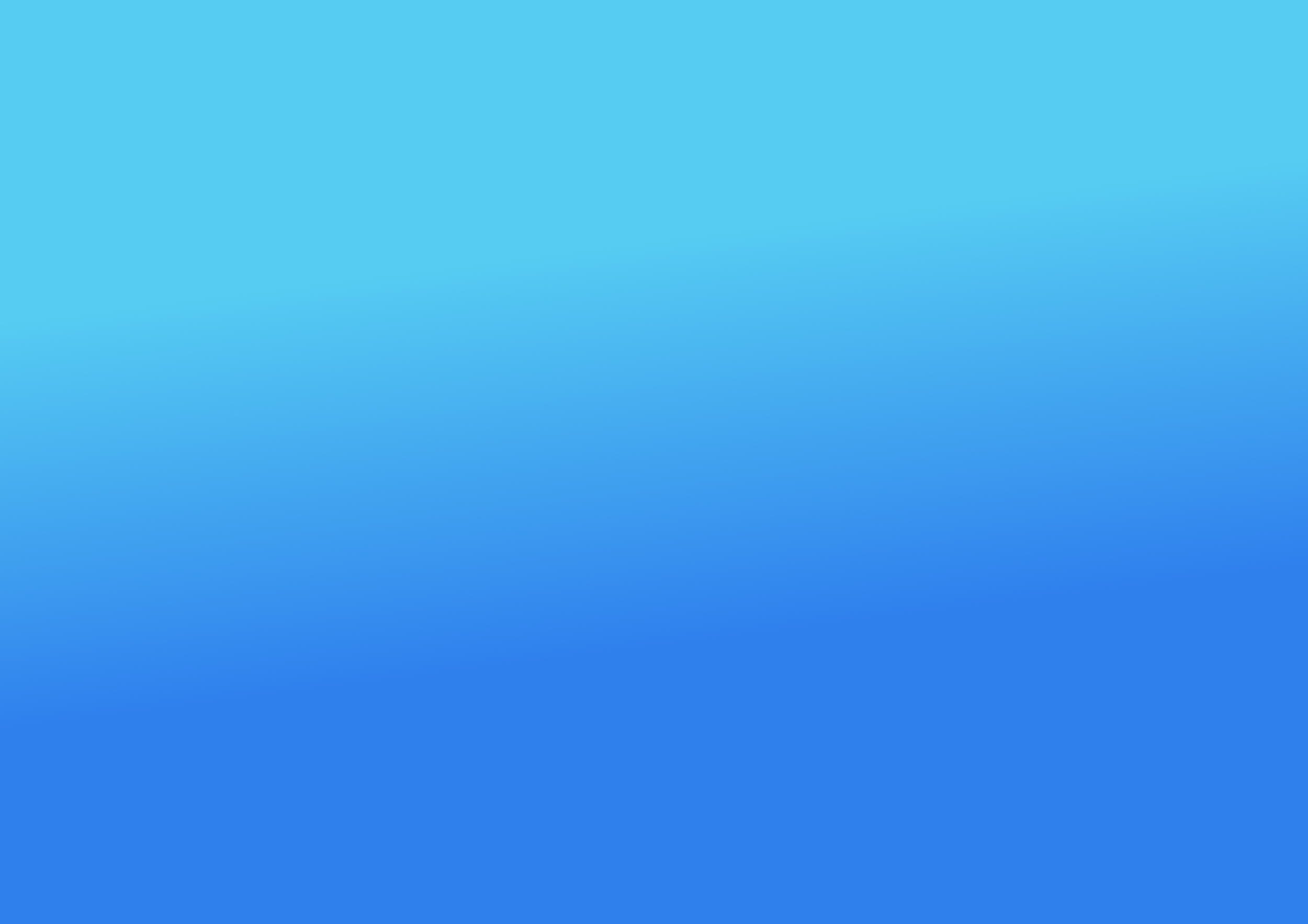 A gradient background transitioning from light blue at the top to darker blue at the bottom.