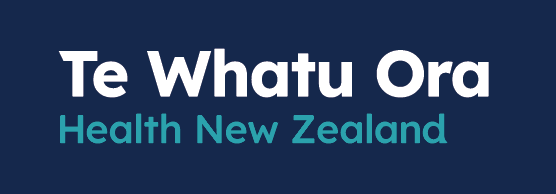 Te Whatu Ora logo with the text 'Health New Zealand' beneath it on a dark background.