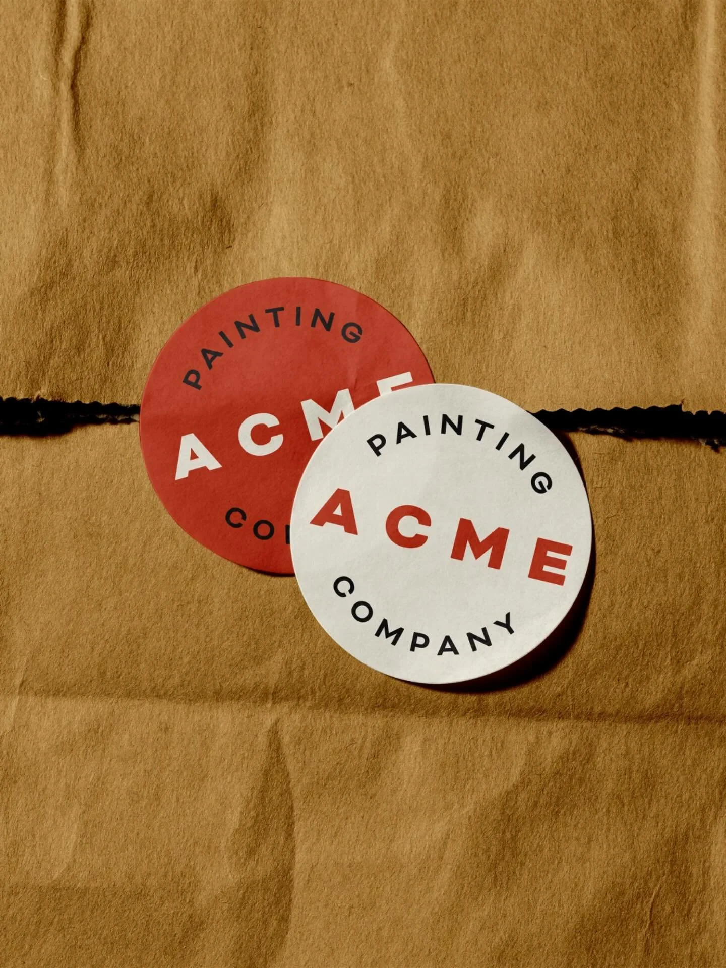 The smallest details can sometimes sum up everything you stand for. 

Adhered to a paint tin, an invoice, or a toolbox, a sticker is a micro moment of brand contact. And for a trade service brand like Acme Painting Company, it&rsquo;s these considere