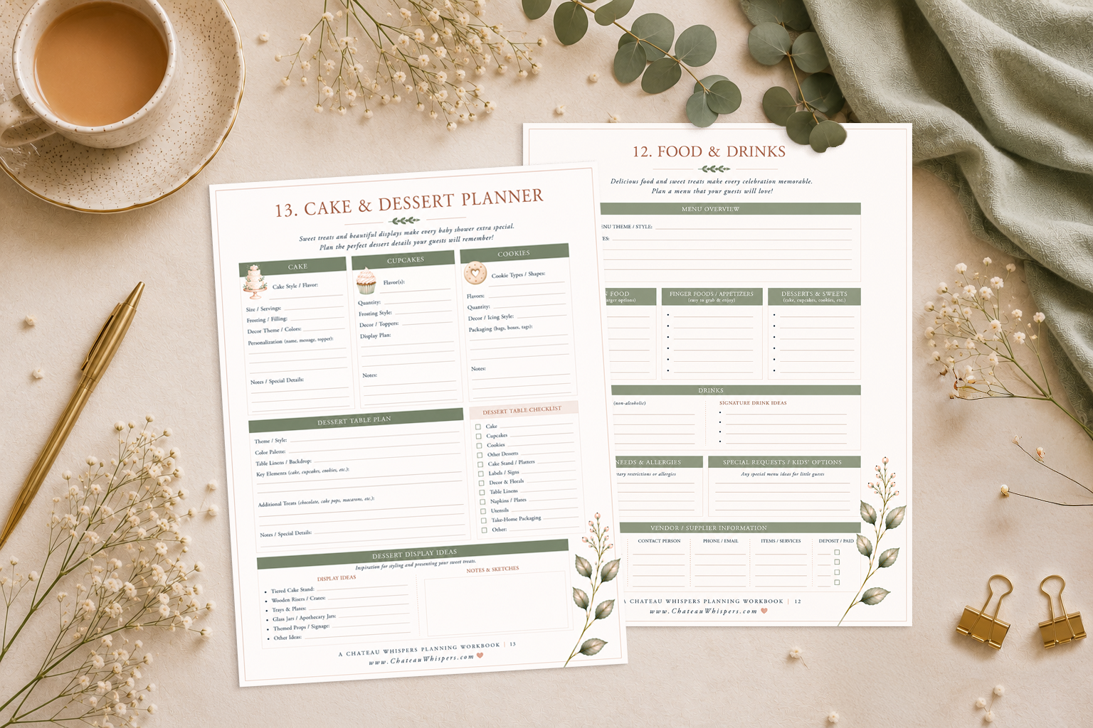 Baby Shower Food Planner