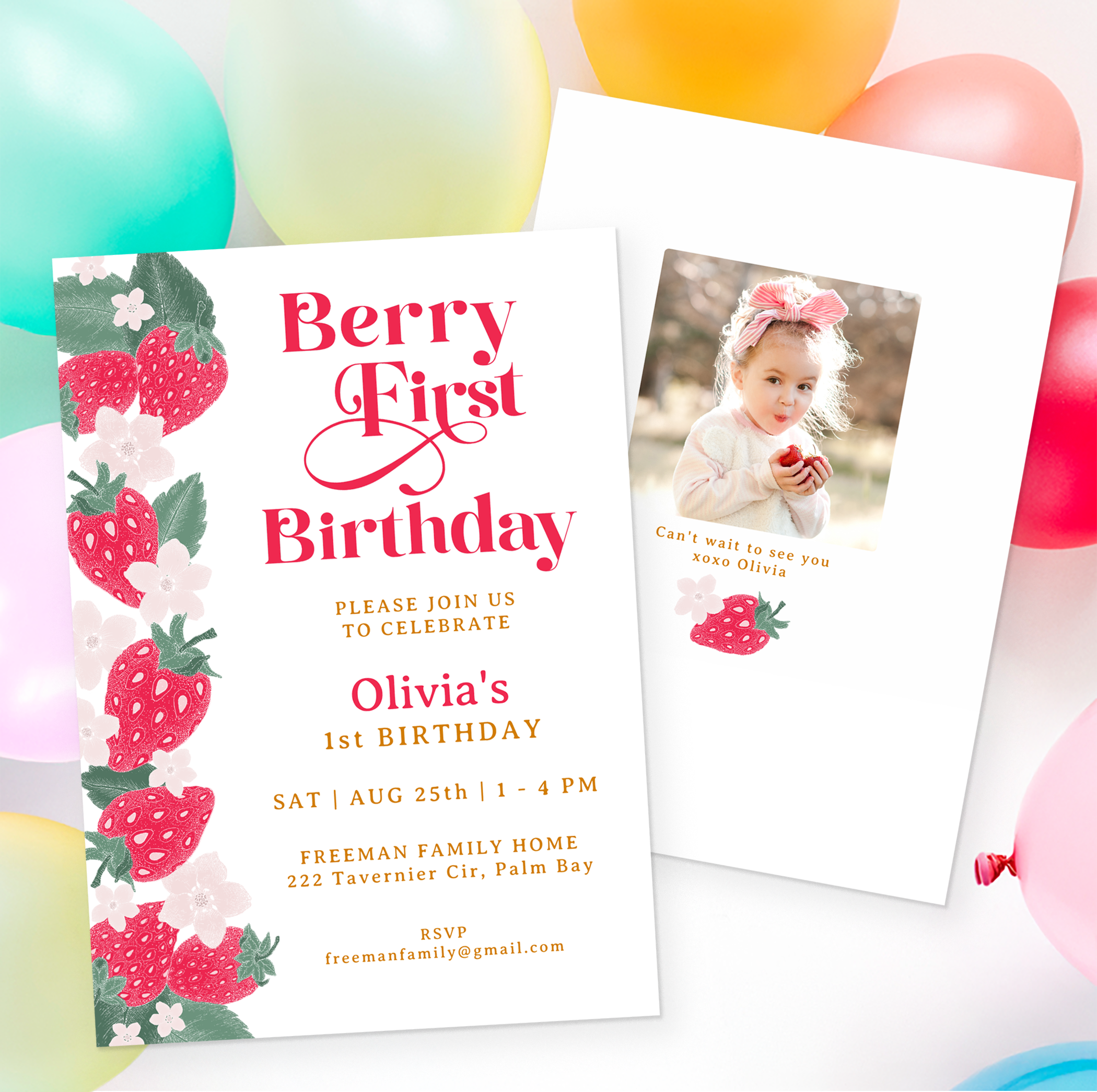 Berry First Birthday Party Ideas (The Sweetest Strawberry Celebration!)