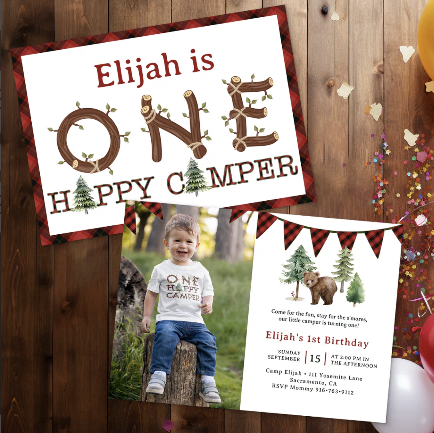 One Happy Camper Birthday Party Ideas for a Cozy Woodland First Birthday