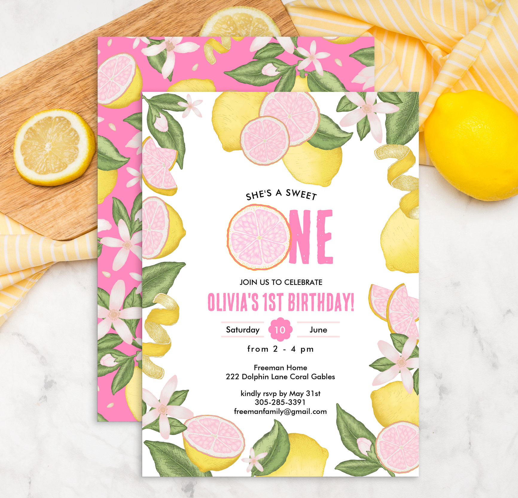 Pink Lemonade First Birthday Party Ideas (Sweet, Sunny &amp; Citrusy)