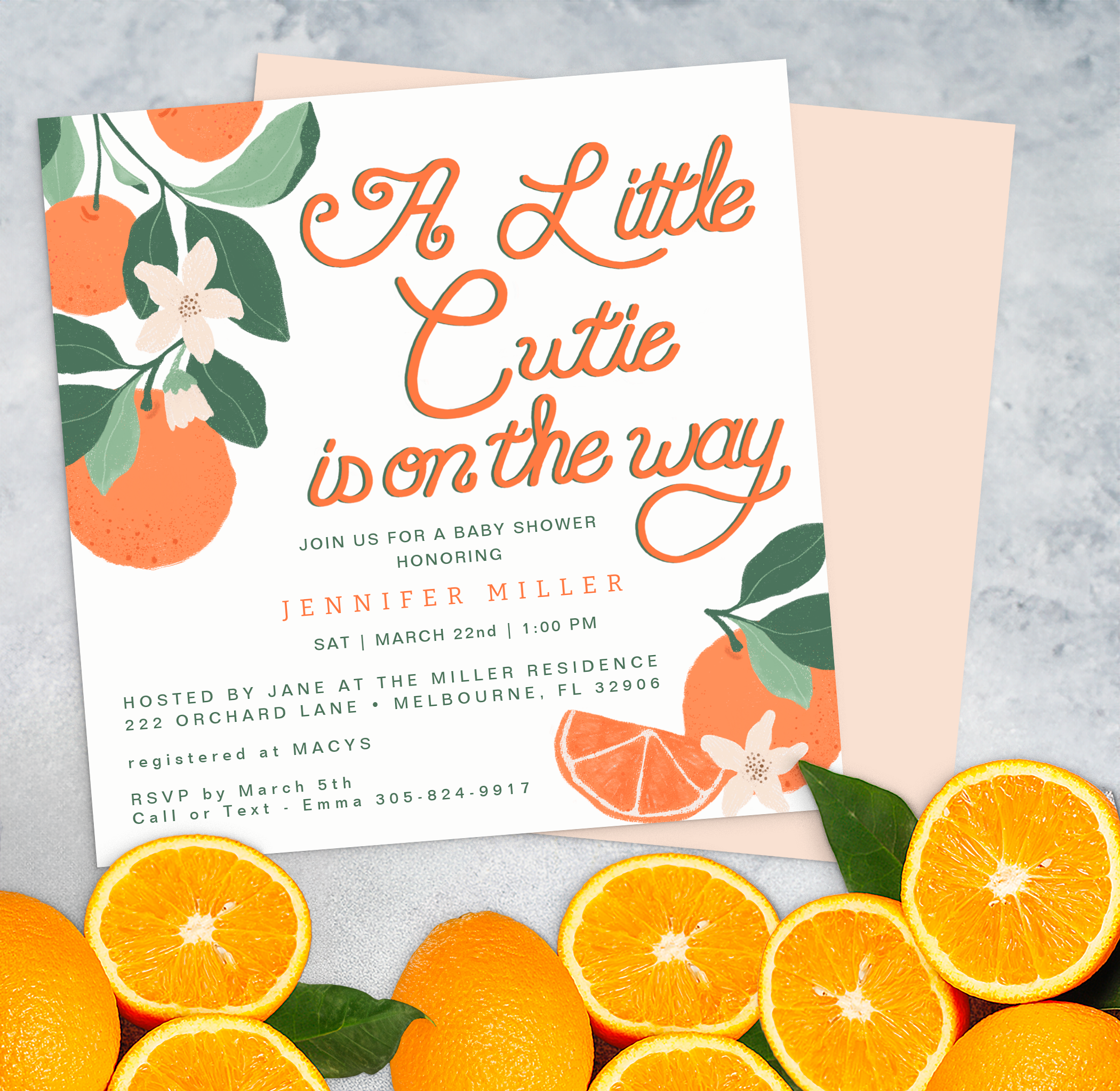 Little Cutie Baby Shower Invitations &amp; Decor (How to Create a Beautiful, Cohesive Celebration)