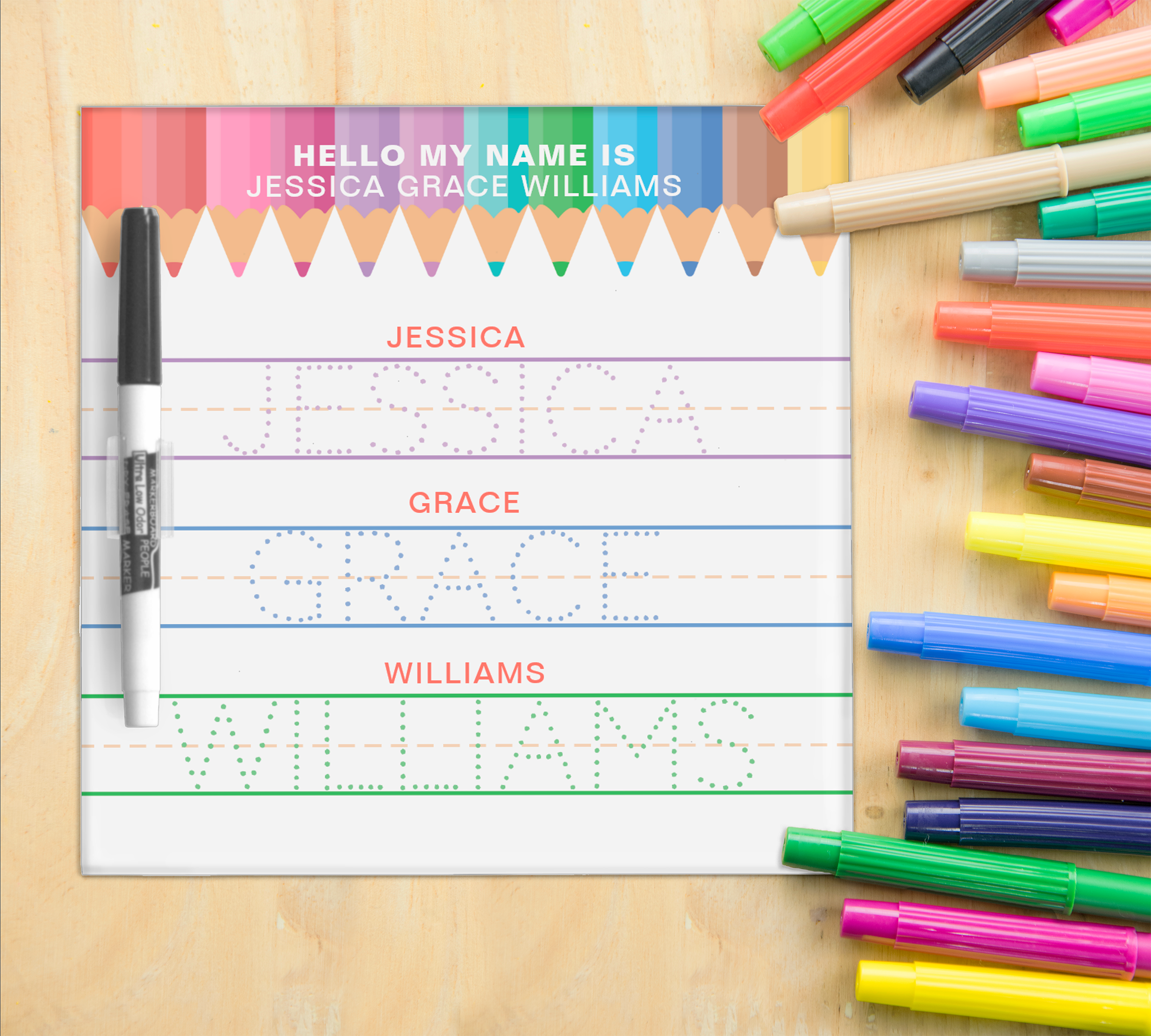 Personalized Handwriting Practice Boards for Kids | Reusable Name Tracing &amp; Learning Tools