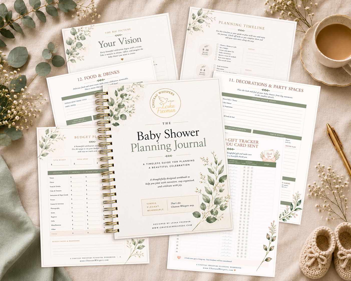 Free Baby Shower Planning Journal (20-Page Printable PDF)