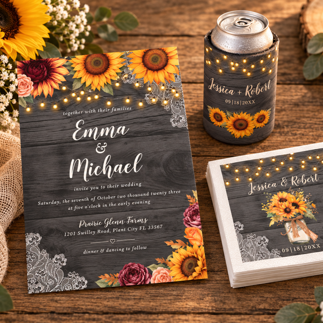 Rustic Sunflower Wedding Ideas for a Warm, Romantic Barn Wedding