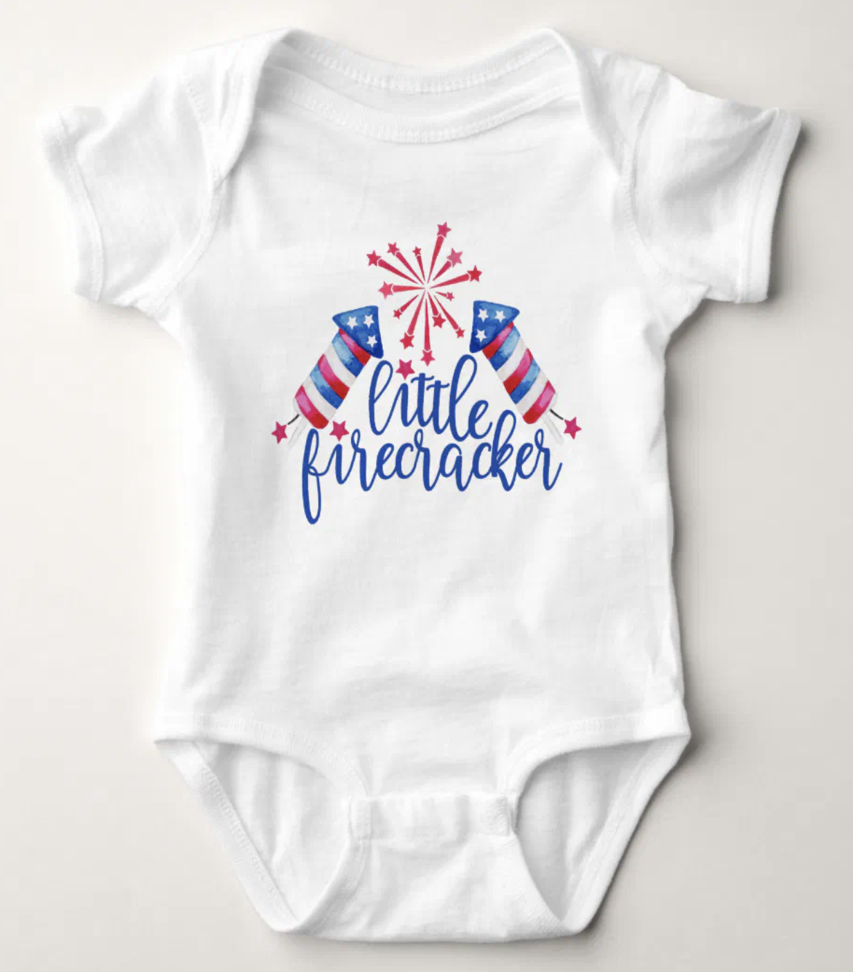 little firecracker baby bodysuit patriotic first birthday outfit
