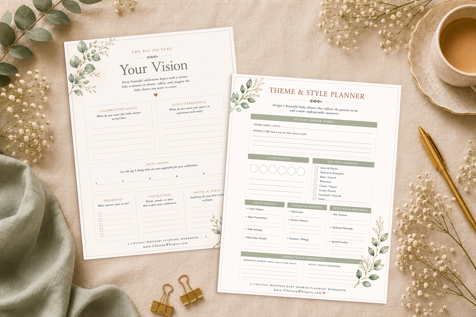 baby shower theme & Style Planner