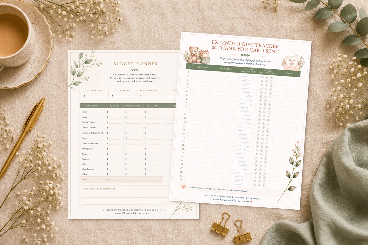 Baby Shower Budget Planner