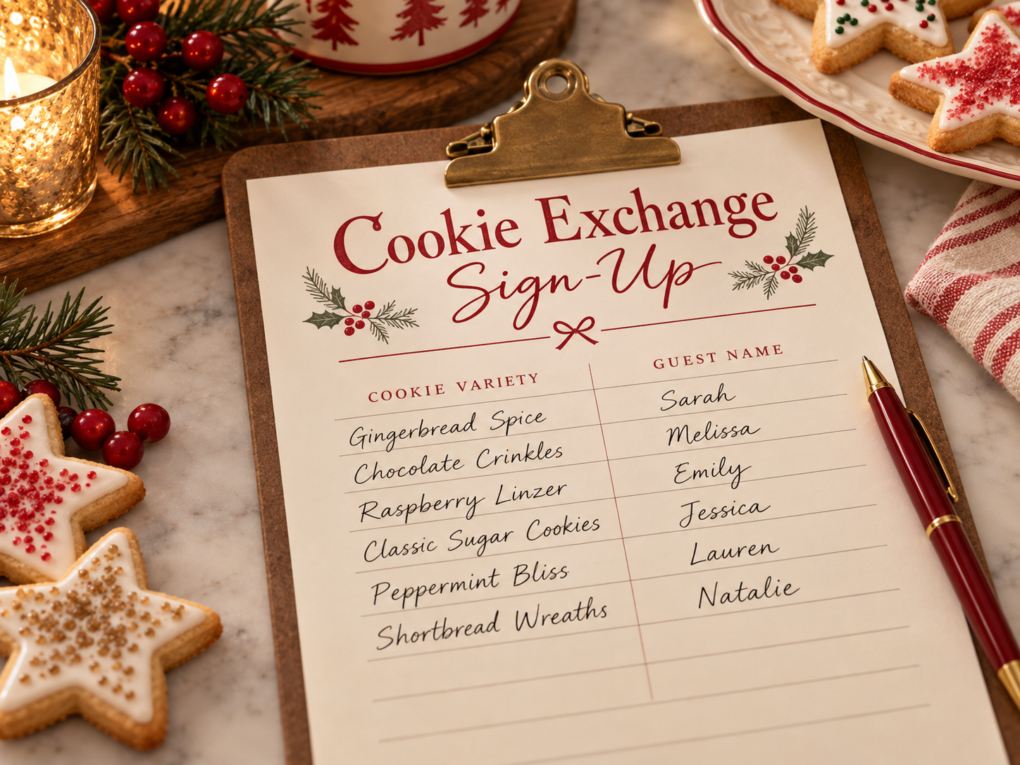 example on how to use the cookie sign up sheet