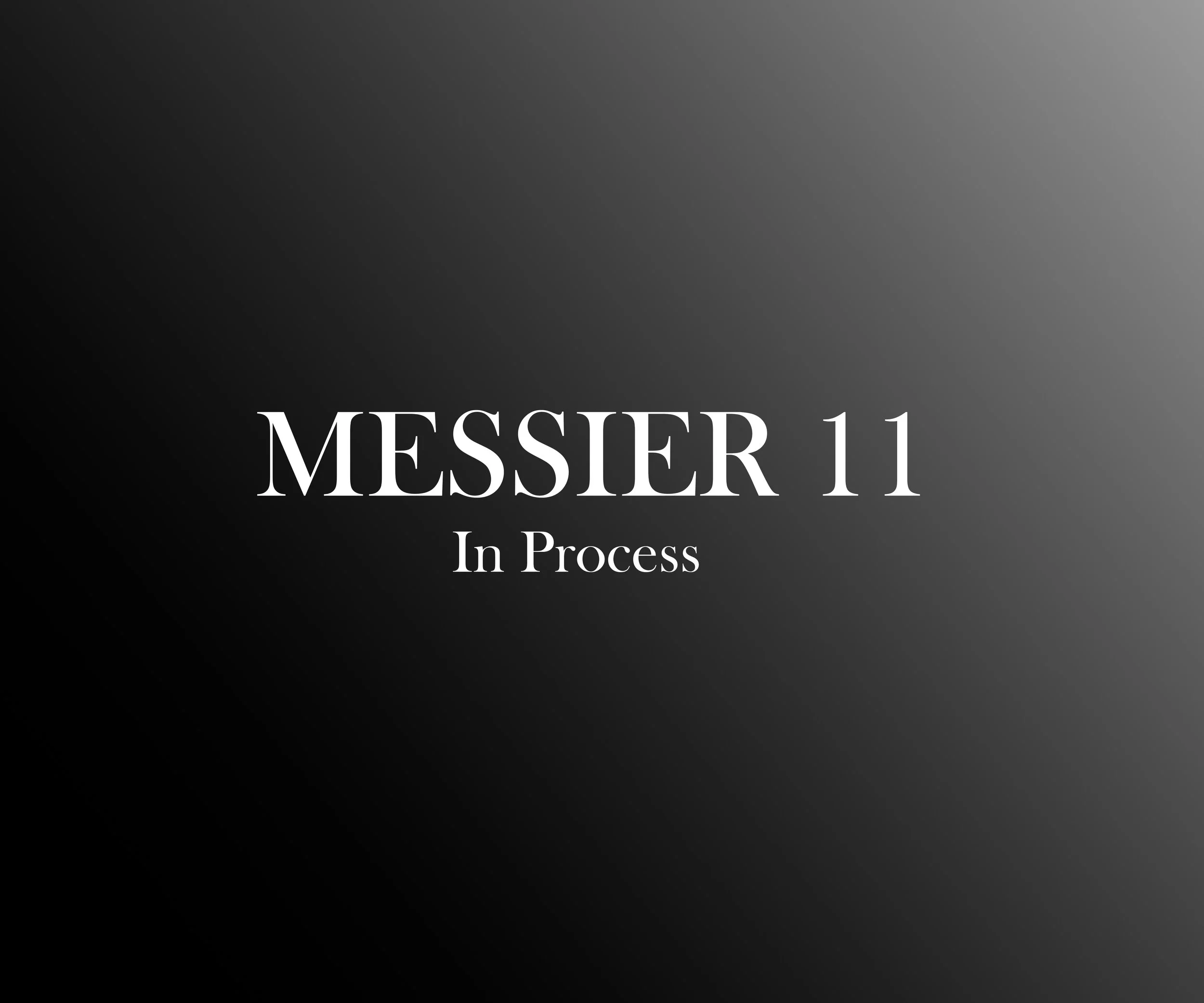 Screen displaying the message 'Messenger 11 In Process' on a gradient black to grey background.
