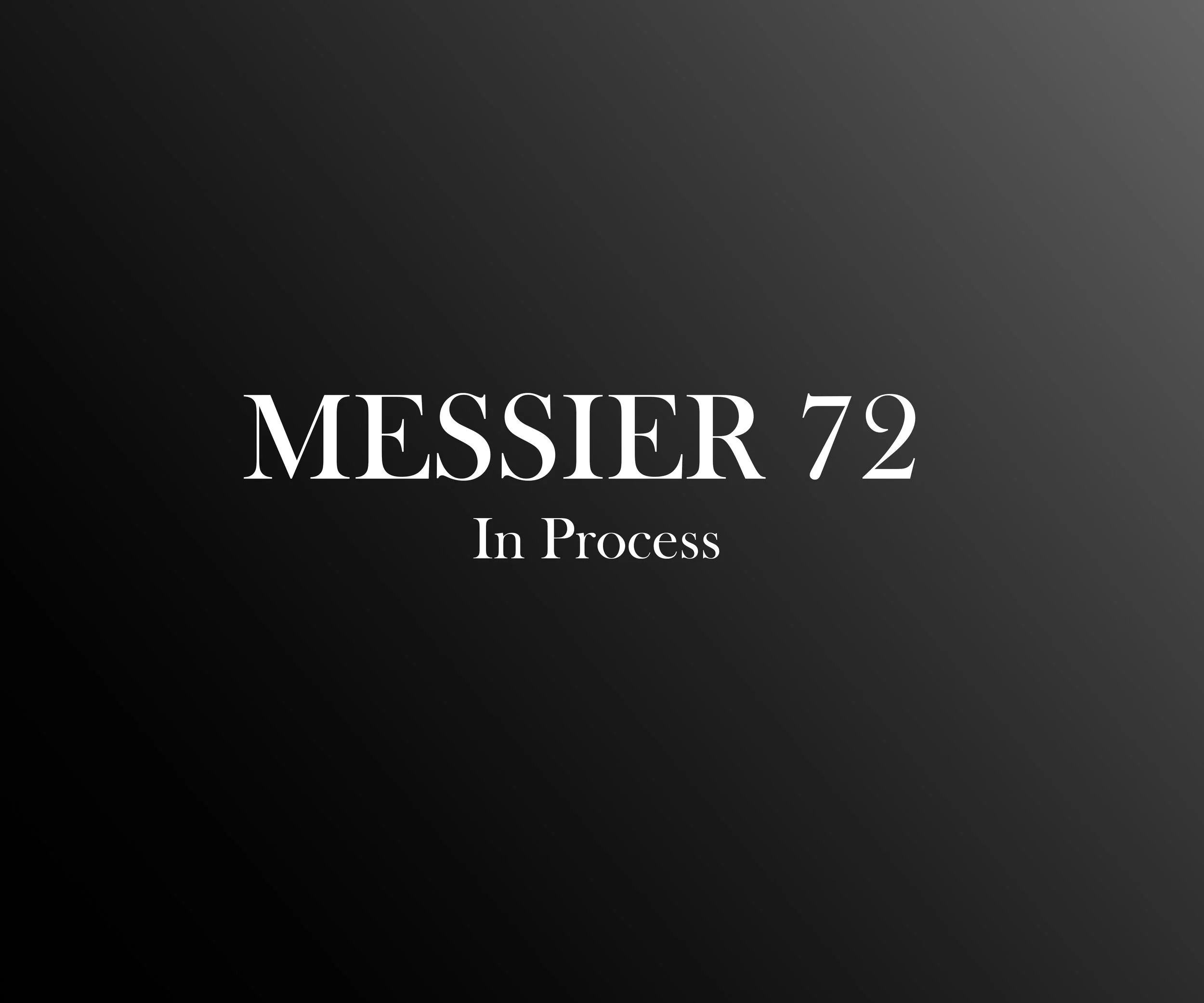 Text on a dark background that reads 'MESSER 79 In Process'.
