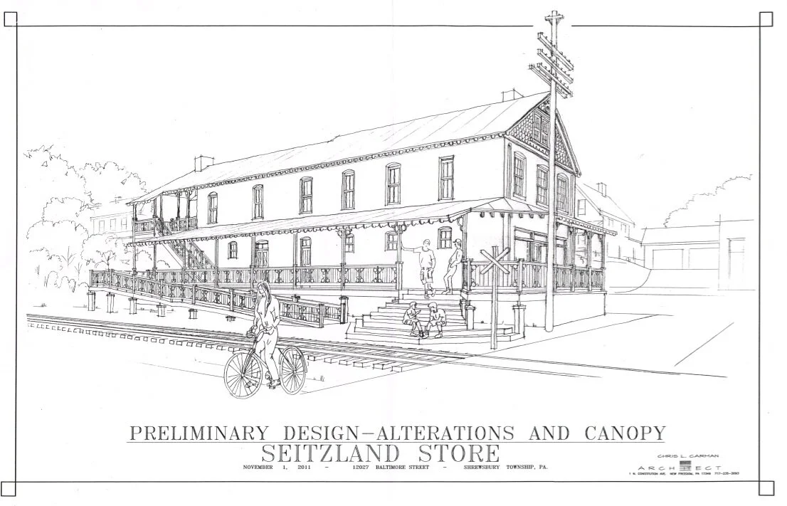 Original concept drawing by architect Chris Carmen