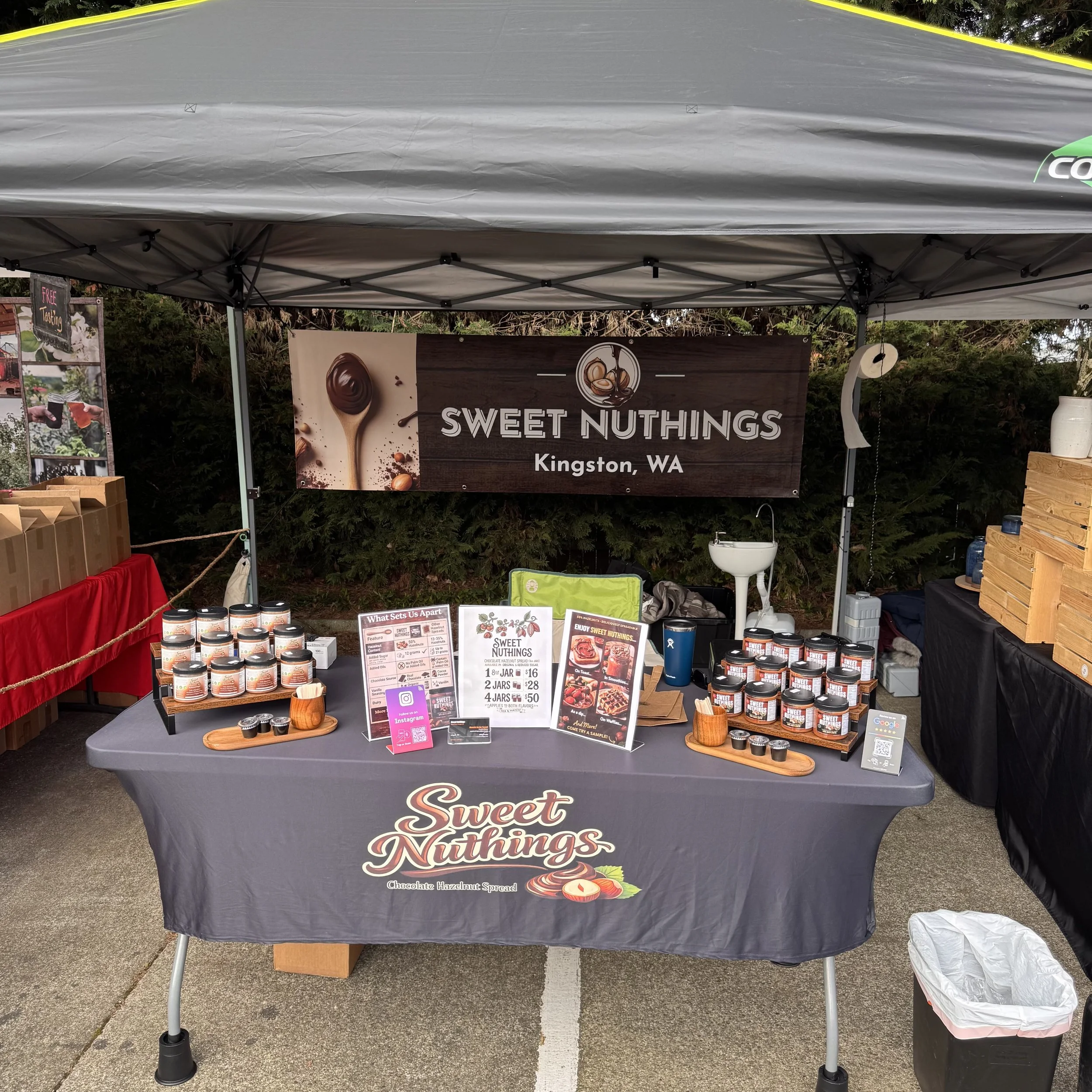 Sweet Nuthings Farmer's Market stand