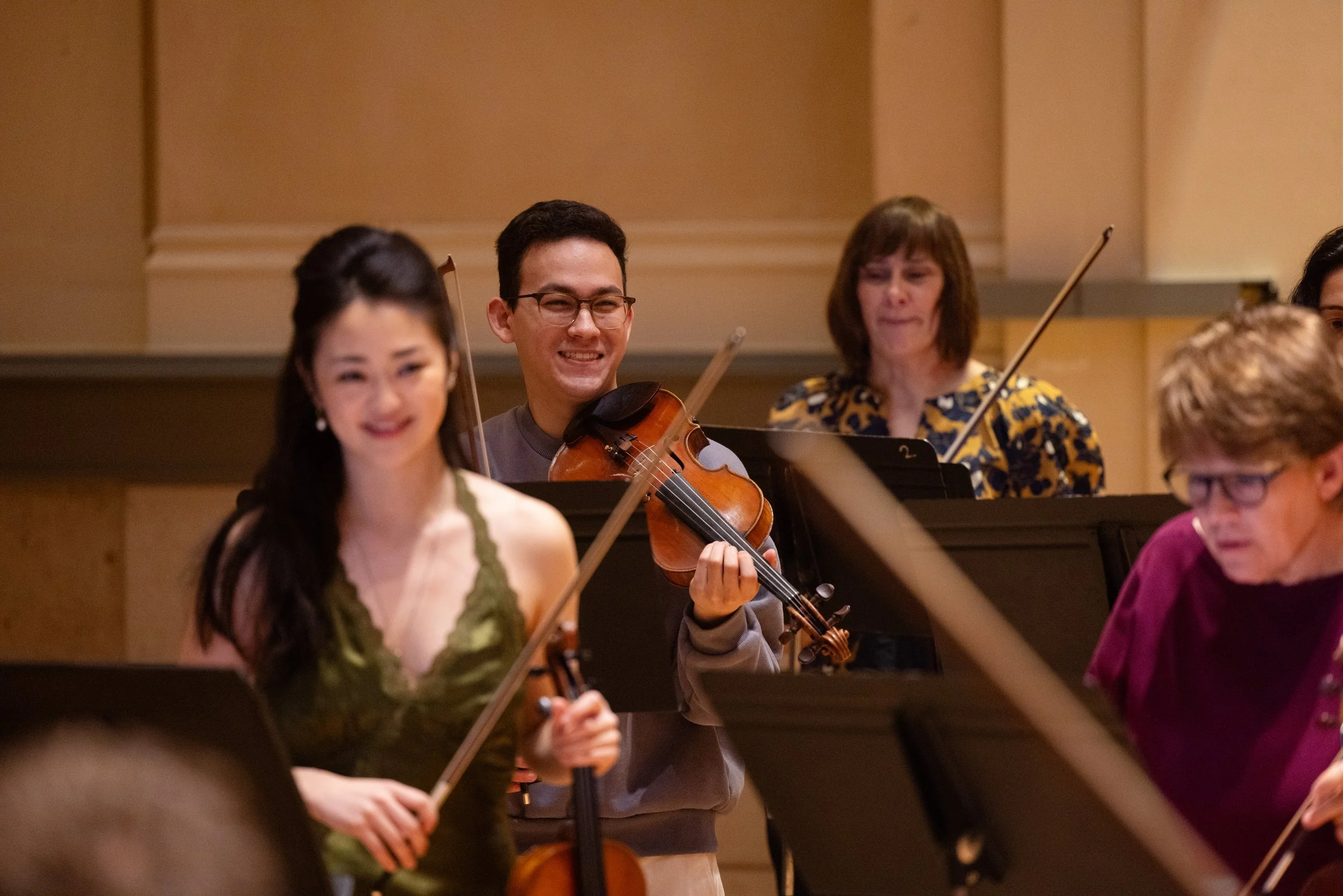 Performing with Simone Porter and the New Century Chamber Orchestra, Photo by Matthew Washburn