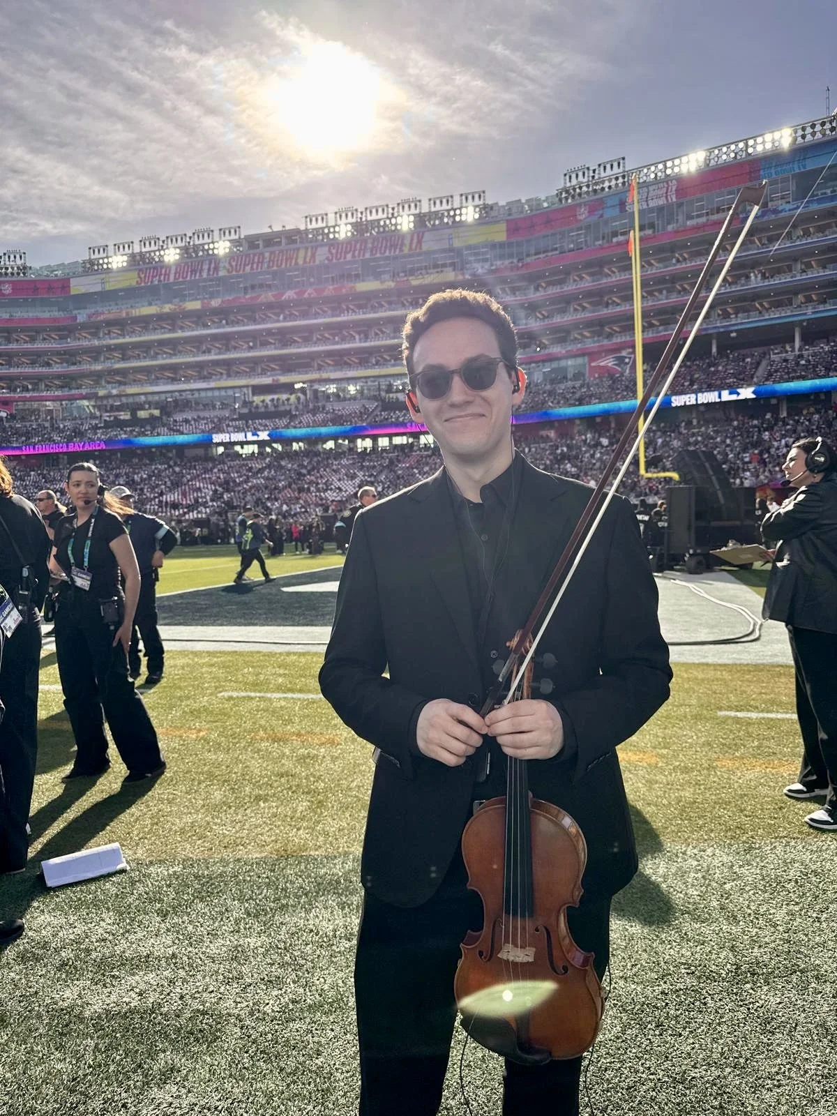 Performing at the 2026 Super Bowl with Green Day