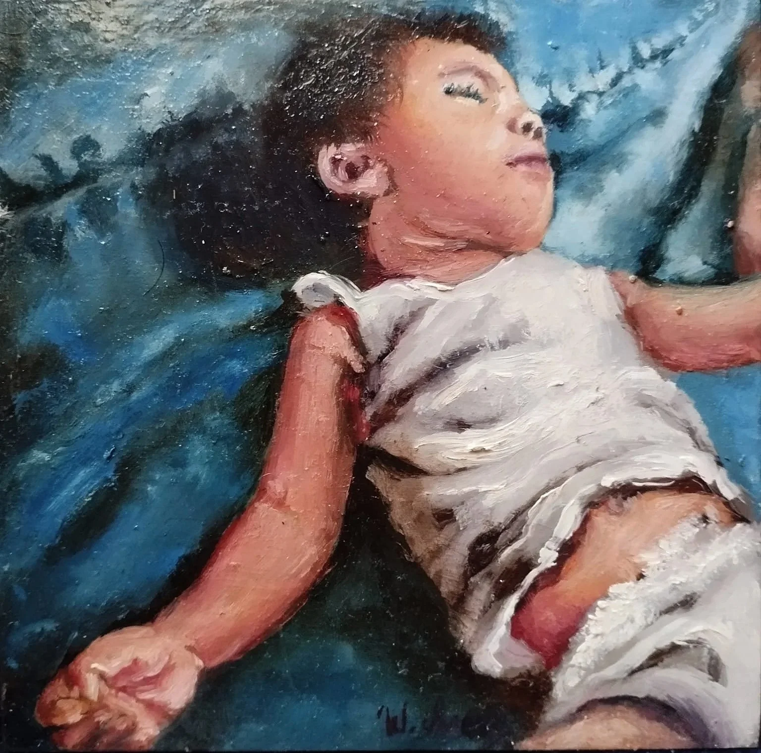 "Mateo" / Óleo sobre cobre, 6 x 6 In / 2022