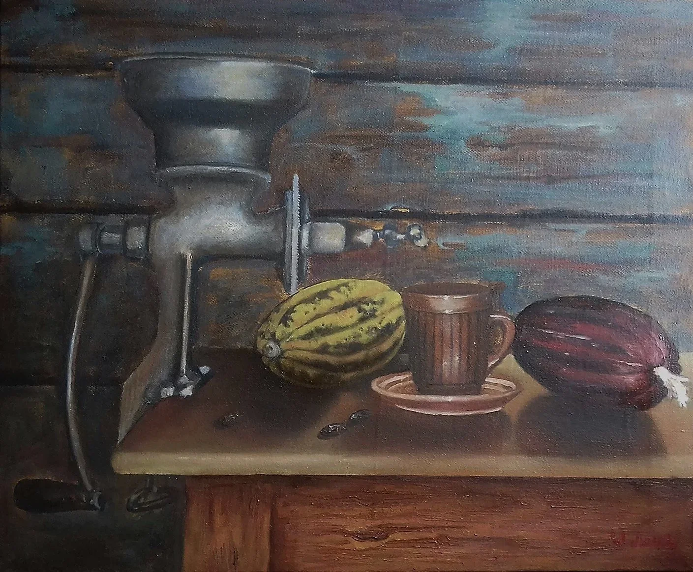 "Bodegón con semillas de cacao", óleo sobre lienzo - 20 x 24 In - 2018