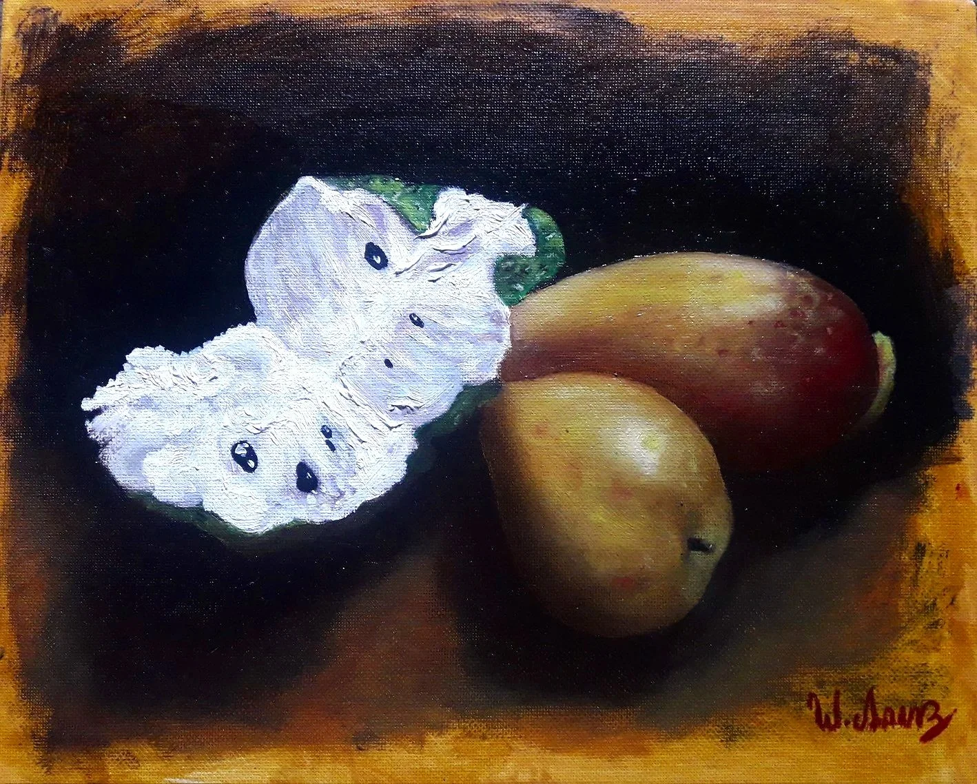 "Frutas" -  Óleo sobre lienzo, 24 x 30 cm - 2018