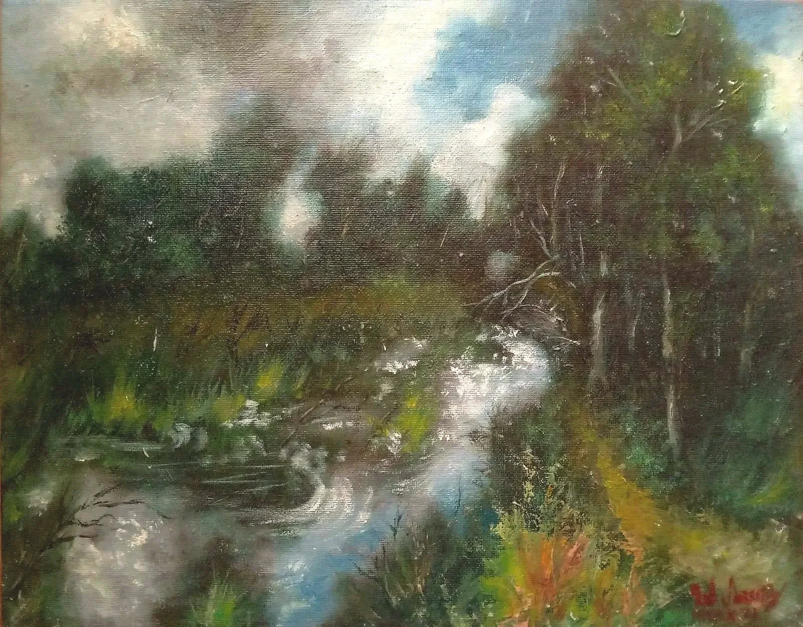 Paisaje 17, óleo sobre lienzo, 11 x 14 In - 2021