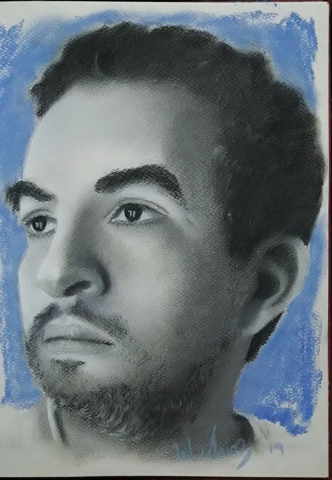 "Autorretrato", pastel sobre papel, sketchbook / 2019