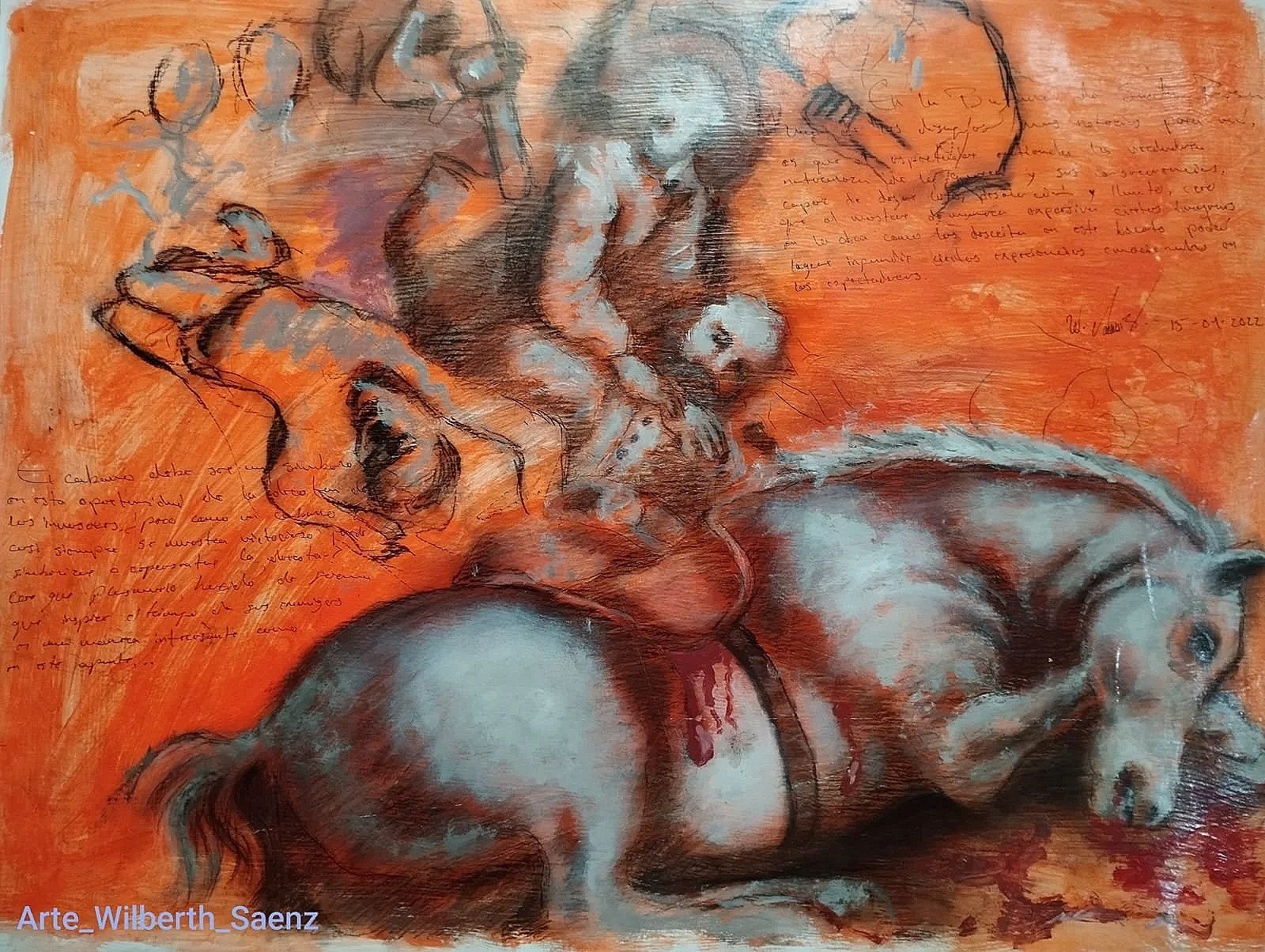 Boceto 3 / Técnica mixta sobre papel,          25 x 19 In 
