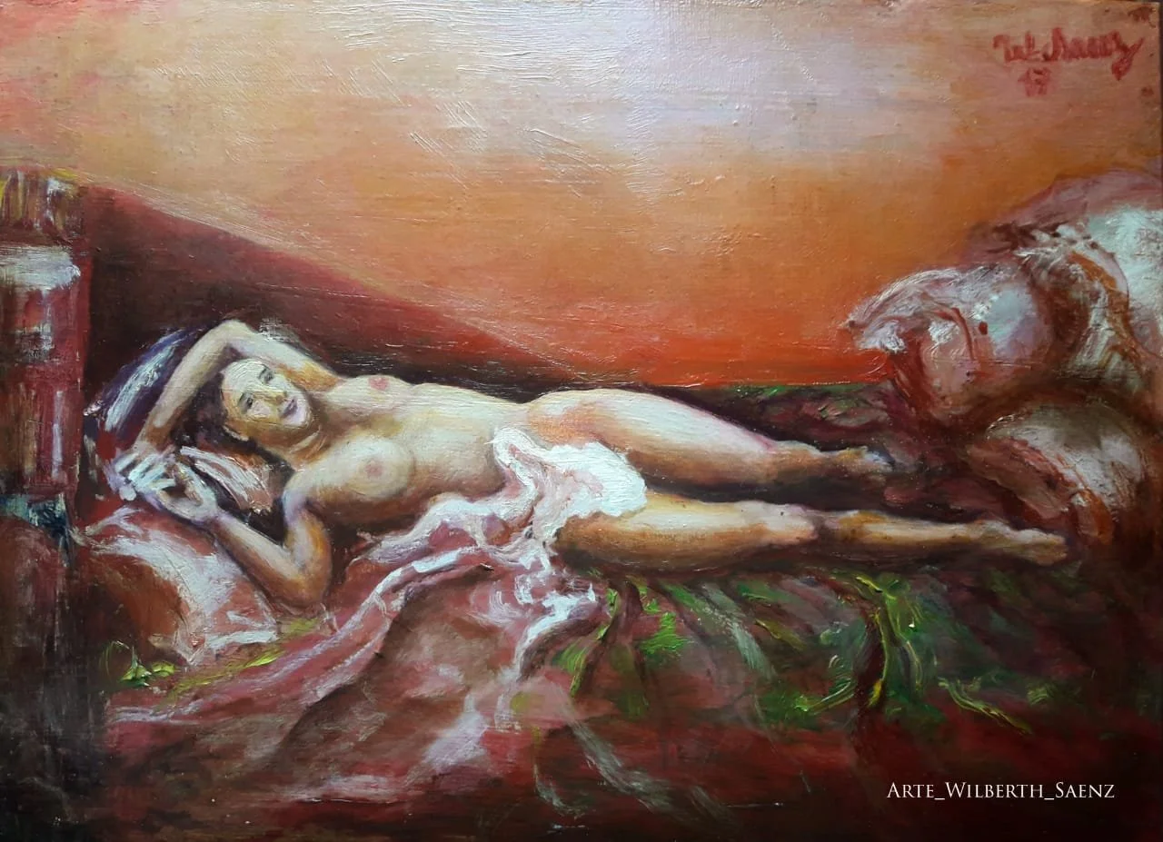 "Desnudo reclinado", Óleo sobre lienzo 2017