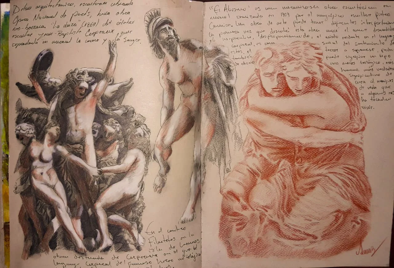 Estudios escultóricos / Grafito y sanguina