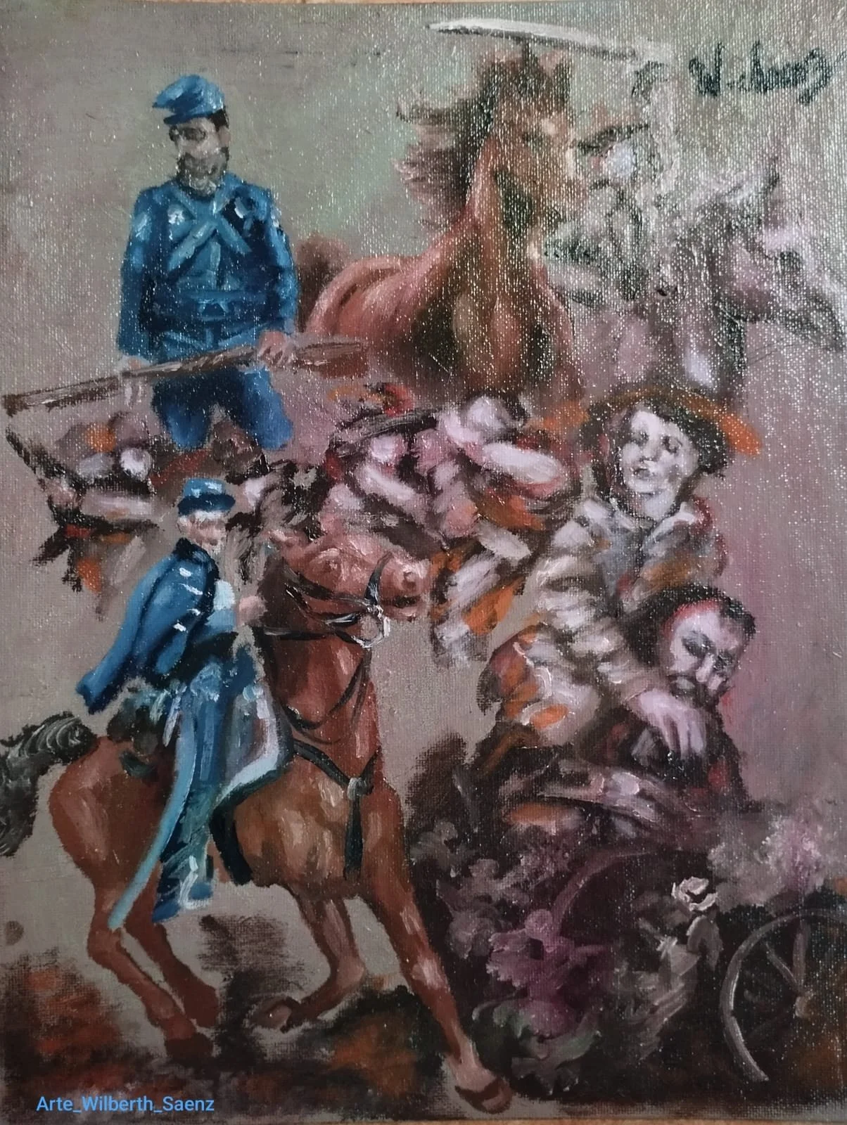 Estudios preliminares / Óleo sobre lienzo,    11 x 14 In