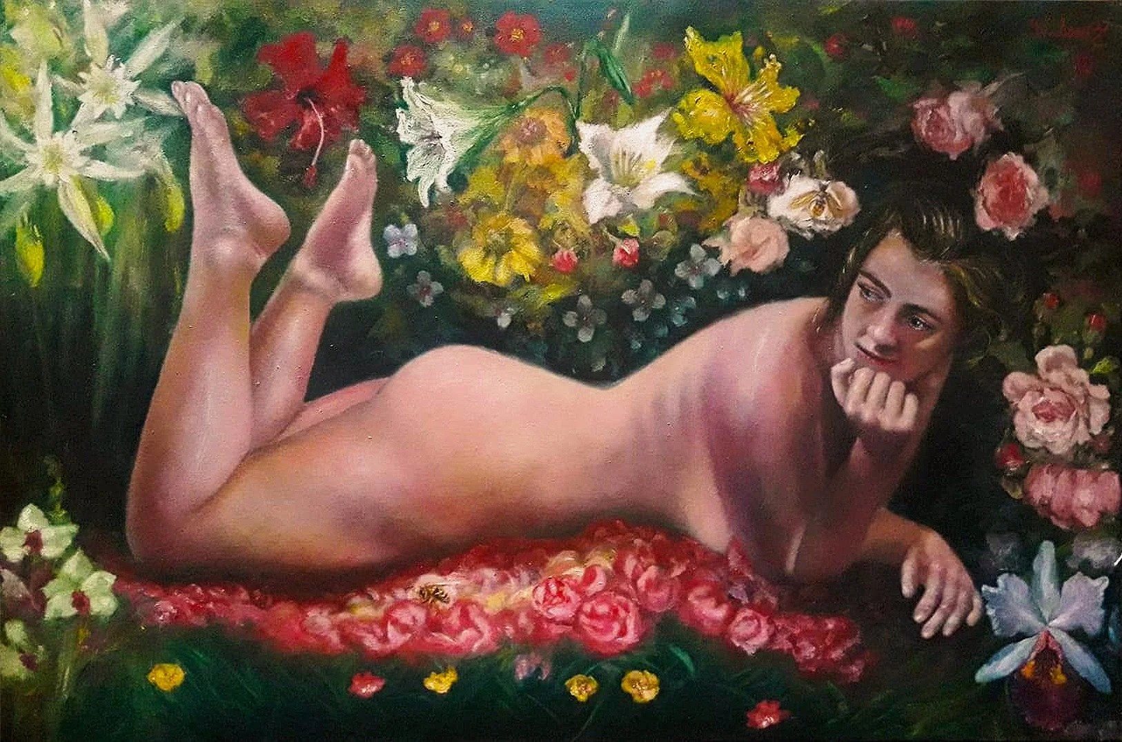 "Cloris", óleo sobre lienzo de 24 x 36 In. - 2021 