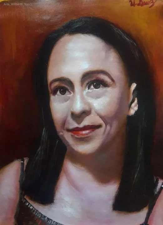 "Patricia". Óleo sobre papel preparado, 11.7 x 16.9 in, Colección del artista, Costa Rica 2023