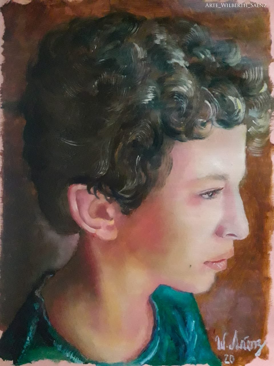 Mi hijo "Sebastián" - sketch al óleo