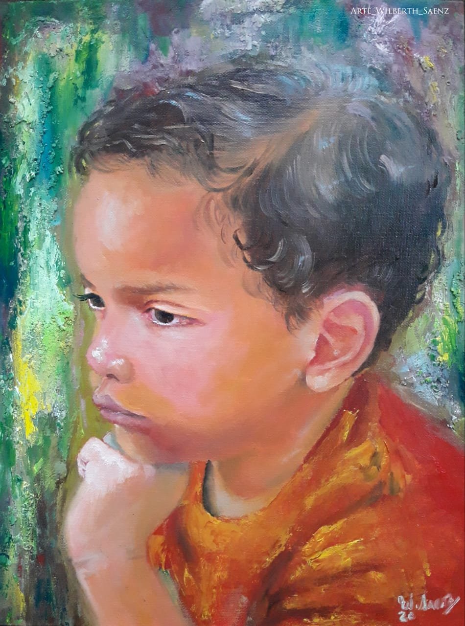 "Diego", óleo sobre lienzo 16 X 12 In - 2020, Colección Privada Nicaragua