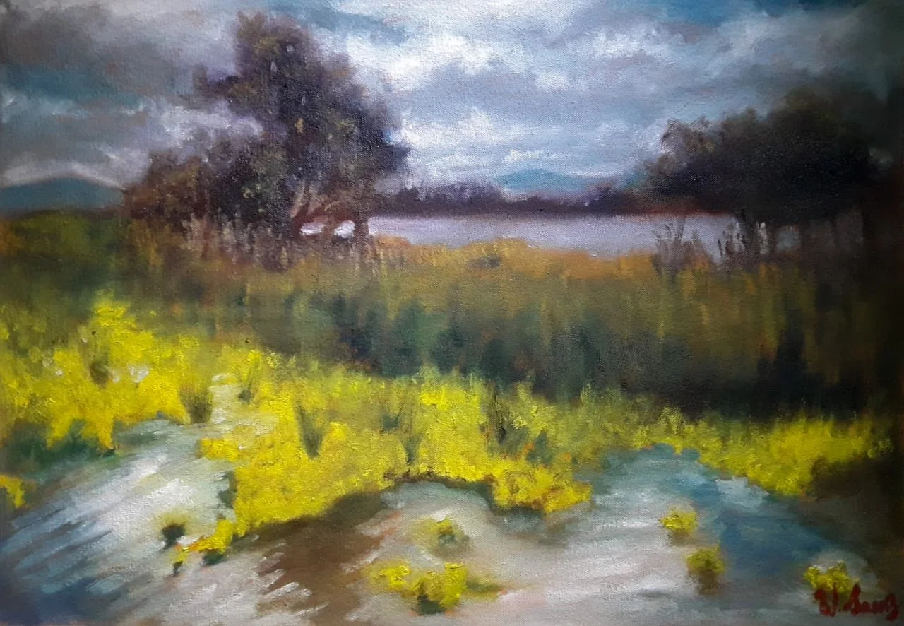 "Ribera del río Malacatoya, óleo sobre lienzo - 65 x 46 cm - 2019