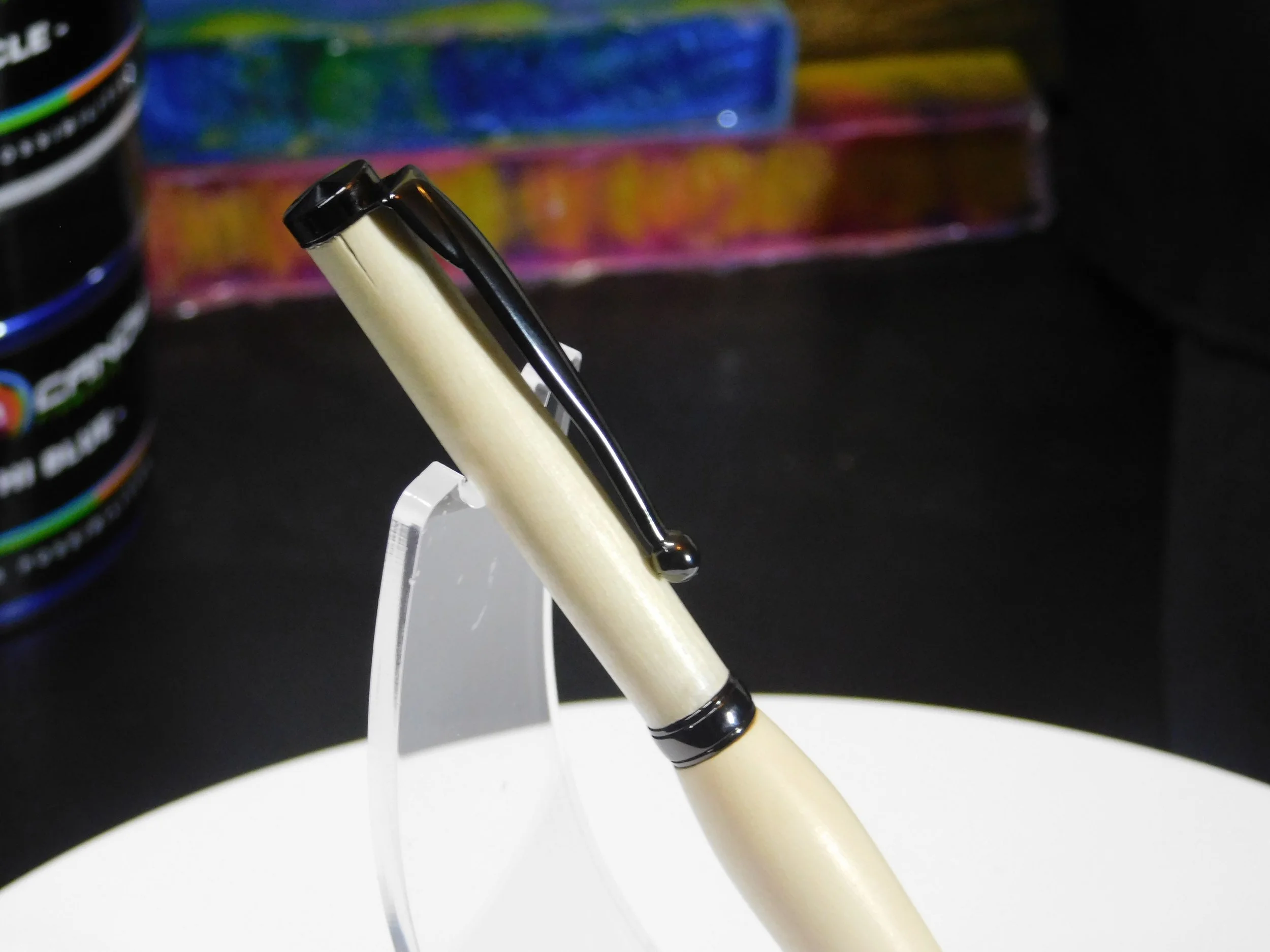 DAMAGED Hand Turned Funline Slimline Twist Ink Pen with Poplar